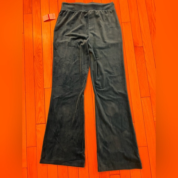 Cable & Gauge Velour Drawstring Pants Aquamarine with Swarovski crystals - Picture 4 of 5